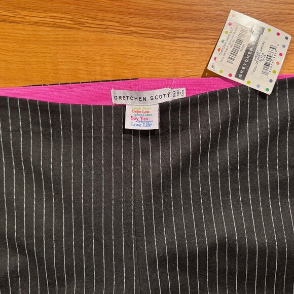 GRETCHEN SCOTT Pull on Pant Bantau in Black Pin Stripe ~ Size XL ~ NEW - Picture 5 of 5